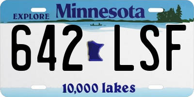 MN license plate 642LSF