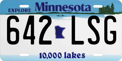 MN license plate 642LSG