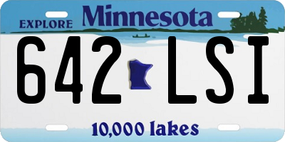 MN license plate 642LSI