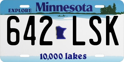 MN license plate 642LSK
