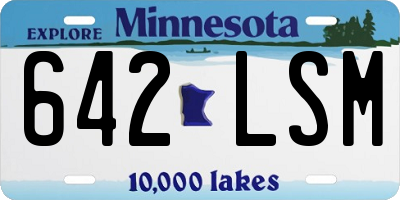 MN license plate 642LSM