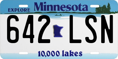 MN license plate 642LSN