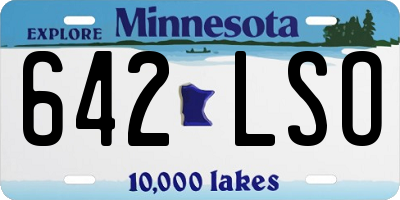 MN license plate 642LSO