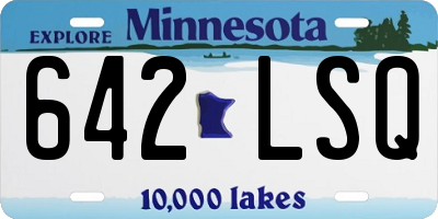 MN license plate 642LSQ