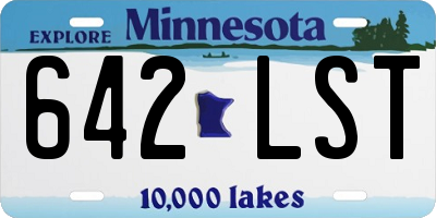 MN license plate 642LST