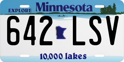 MN license plate 642LSV