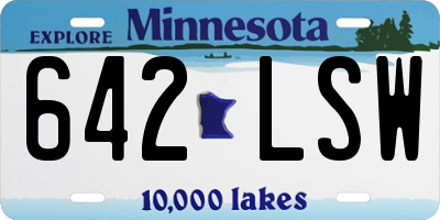 MN license plate 642LSW