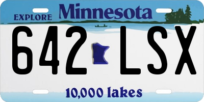 MN license plate 642LSX