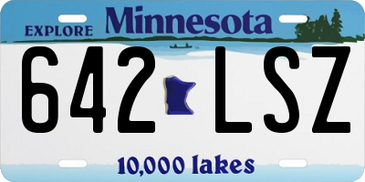 MN license plate 642LSZ