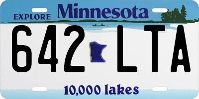 MN license plate 642LTA