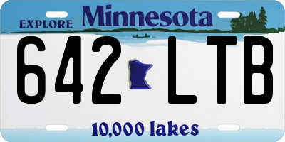 MN license plate 642LTB