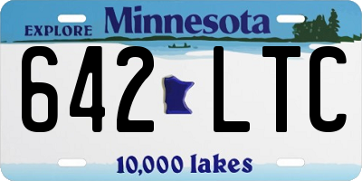 MN license plate 642LTC