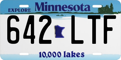 MN license plate 642LTF
