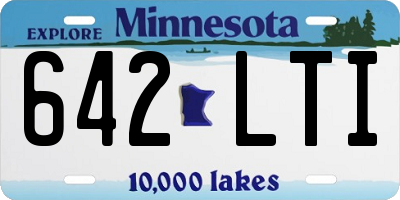MN license plate 642LTI