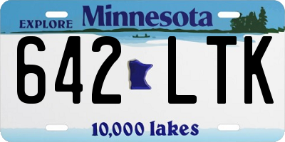 MN license plate 642LTK