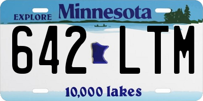 MN license plate 642LTM