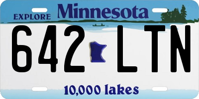 MN license plate 642LTN