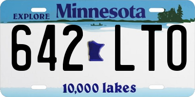 MN license plate 642LTO