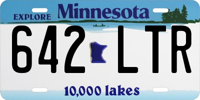 MN license plate 642LTR