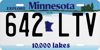 MN license plate 642LTV