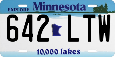 MN license plate 642LTW