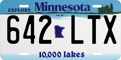 MN license plate 642LTX