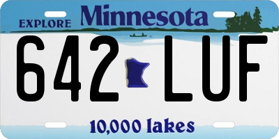 MN license plate 642LUF