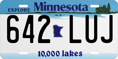 MN license plate 642LUJ