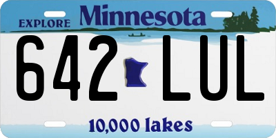 MN license plate 642LUL