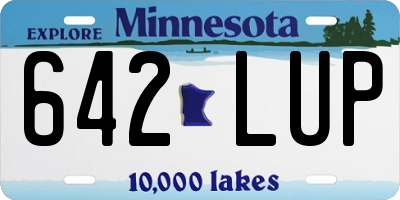 MN license plate 642LUP