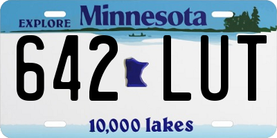 MN license plate 642LUT