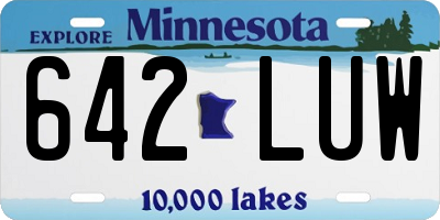 MN license plate 642LUW