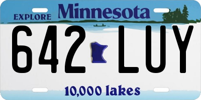 MN license plate 642LUY