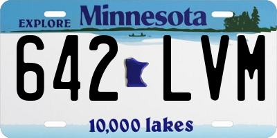 MN license plate 642LVM