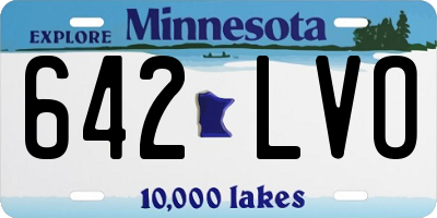 MN license plate 642LVO
