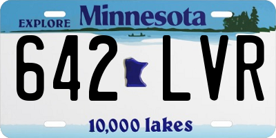 MN license plate 642LVR