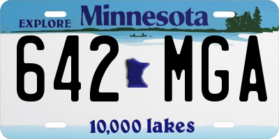MN license plate 642MGA