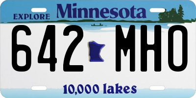 MN license plate 642MHO