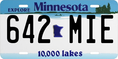 MN license plate 642MIE