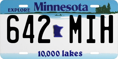 MN license plate 642MIH