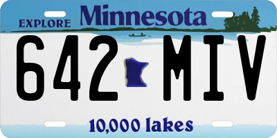 MN license plate 642MIV