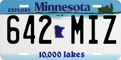 MN license plate 642MIZ