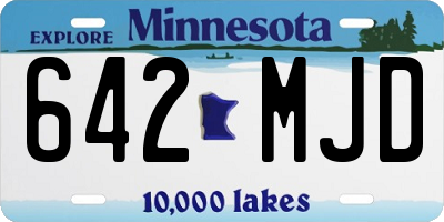 MN license plate 642MJD