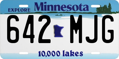 MN license plate 642MJG