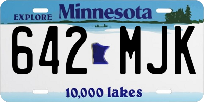 MN license plate 642MJK