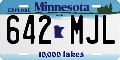 MN license plate 642MJL