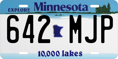 MN license plate 642MJP