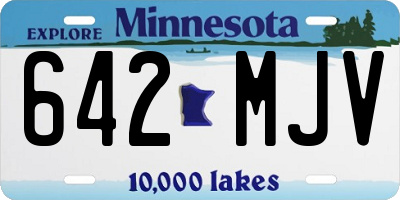 MN license plate 642MJV