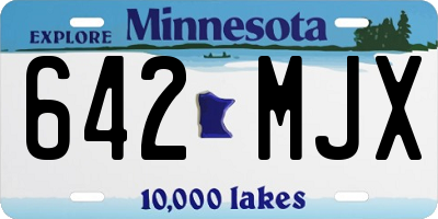 MN license plate 642MJX