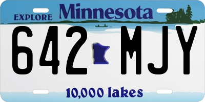 MN license plate 642MJY